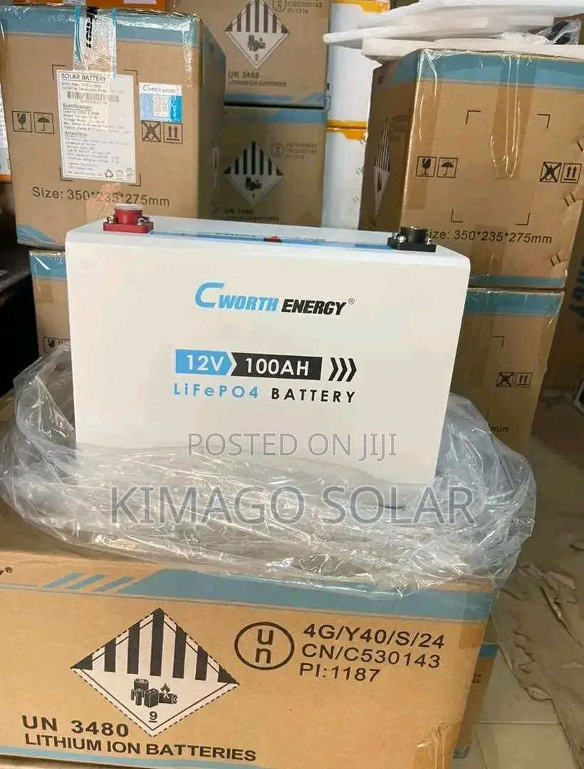 Solar Battery Smart Lithium 1.28kwh 100ah 12.8v Cworth Screen