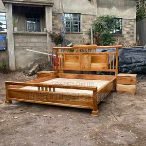 Narural Wood King Size Bed Frame 6×6