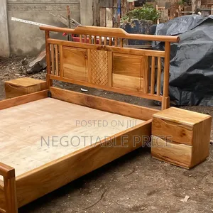 Narural Wood King Size Bed Frame 6×6
