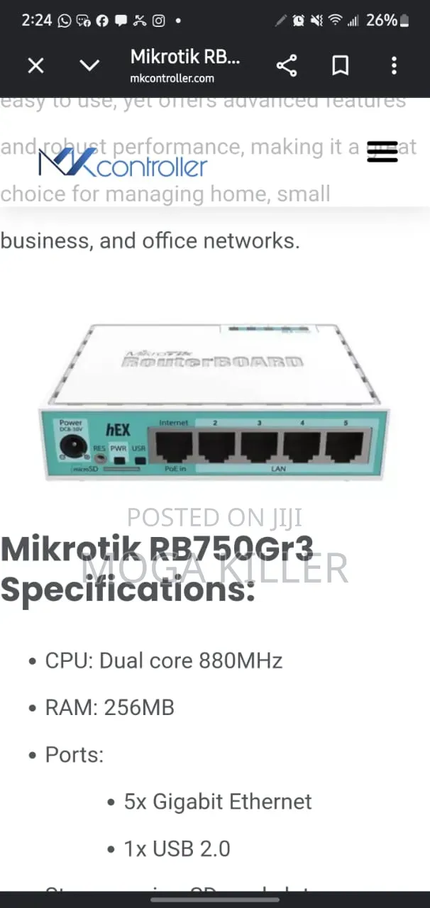 Mikrotik Rb750gr3