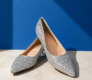 Glamour Silver Kitten Heels