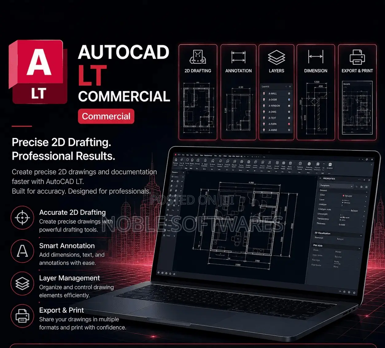 Autodesk Autocad Lt ( Commercial License )