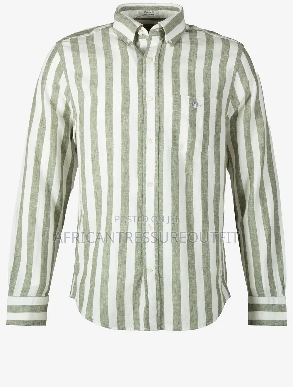 Gant Premier Stripped Linen Fit Shirts Crafted From Cotton and Linen