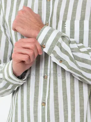 Gant Premier Stripped Linen Fit Shirts Crafted From Cotton and Linen