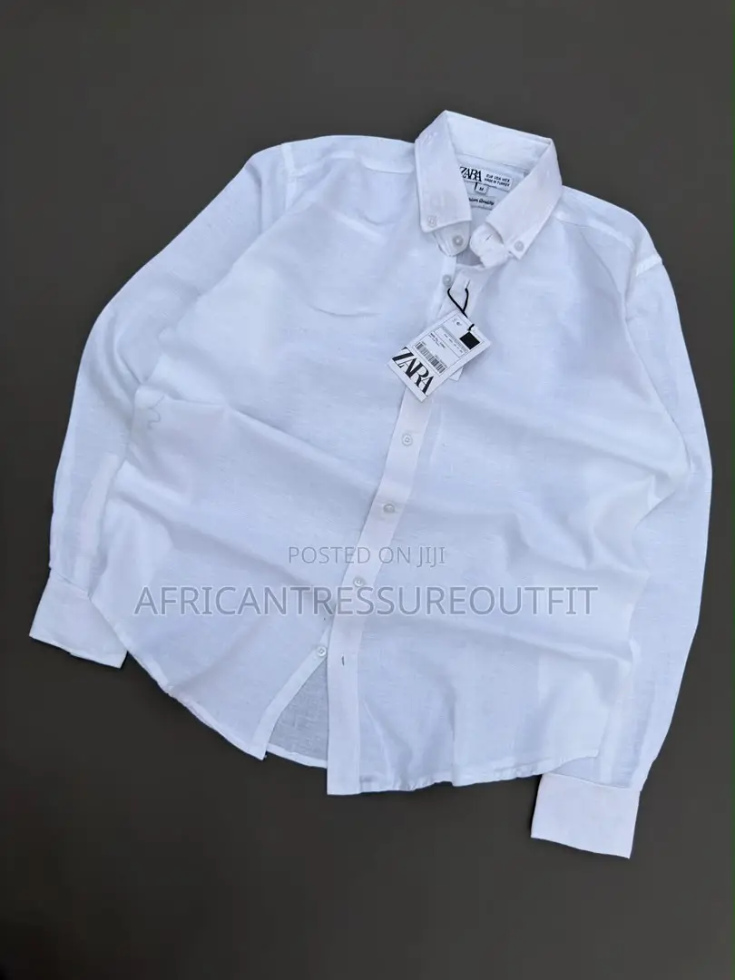 Zara Shirts Long Sleeves Crafted From 100% Cotton Button Down Collar