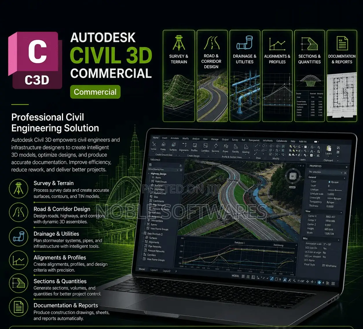 Autodesk Civil 3d ( Commercial License )
