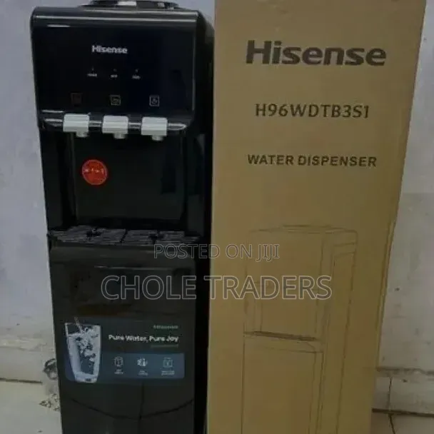 (Black Color) Hisense 3-Taps Top Loading Water Dispenser With Cabinet