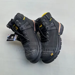 Waterproof Steel Toe Cat Brand Multicoloured Men's Leather Shoes