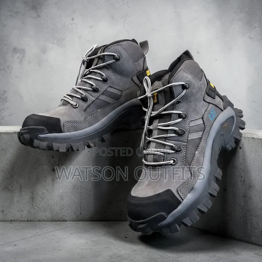 Waterproof Steel Toe Cat Brand Multicoloured Men's Leather Shoes
