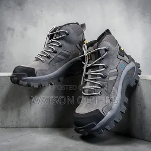 Waterproof Steel Toe Cat Brand Multicoloured Men's Leather Shoes