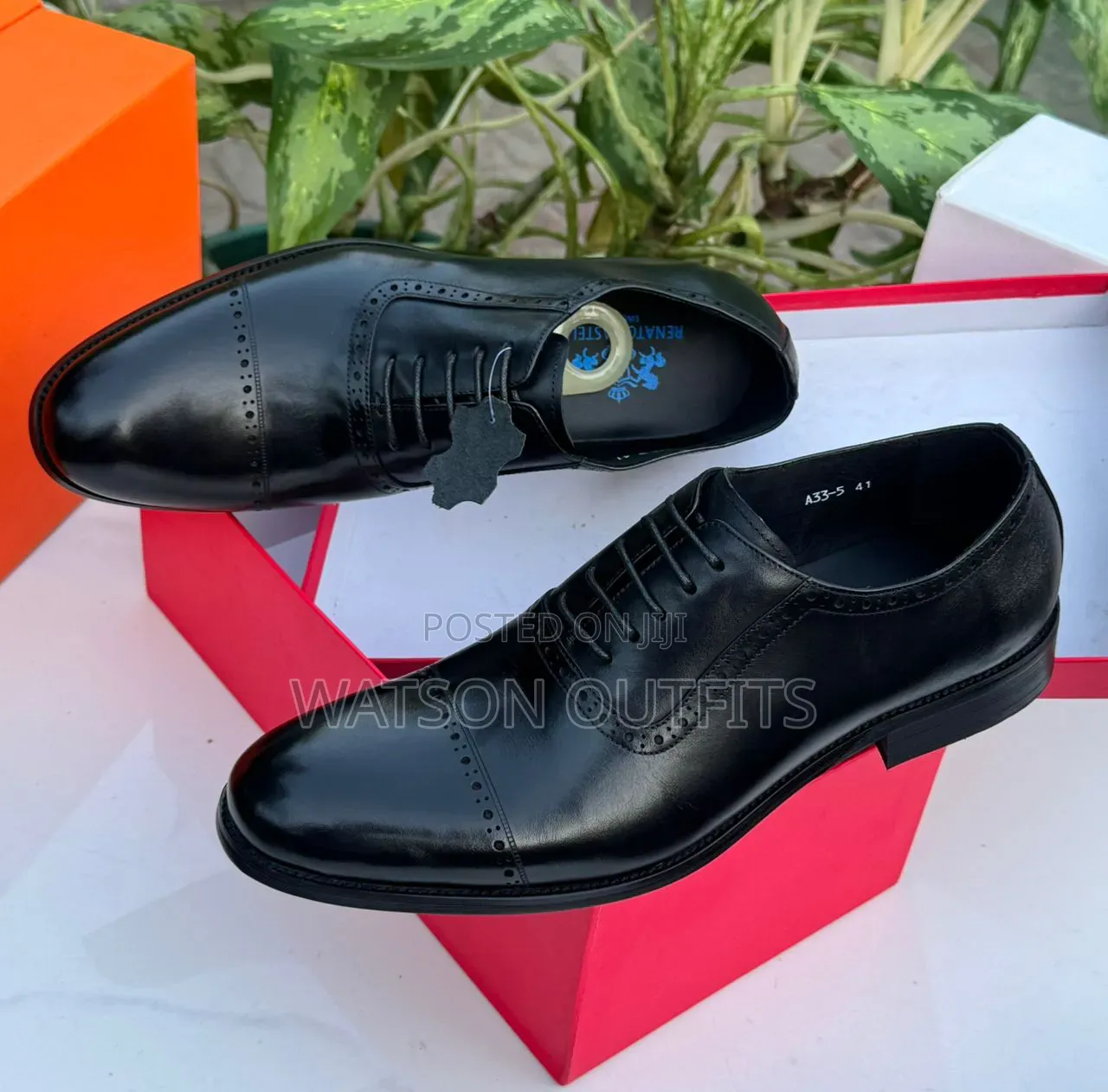 2 Colours Materials Completely Leathered Men's New and Original Shoes