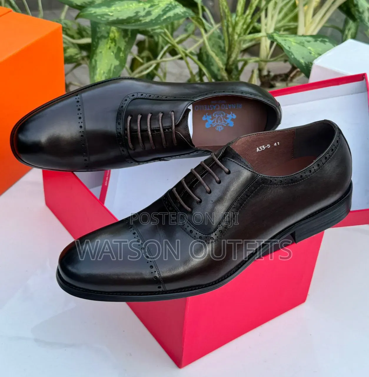 2 Colours Materials Completely Leathered Men's New and Original Shoes