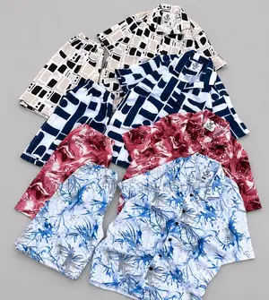 Arie Pure Cotton Clothing Set Short Sleeve Button Down Shirt and Short