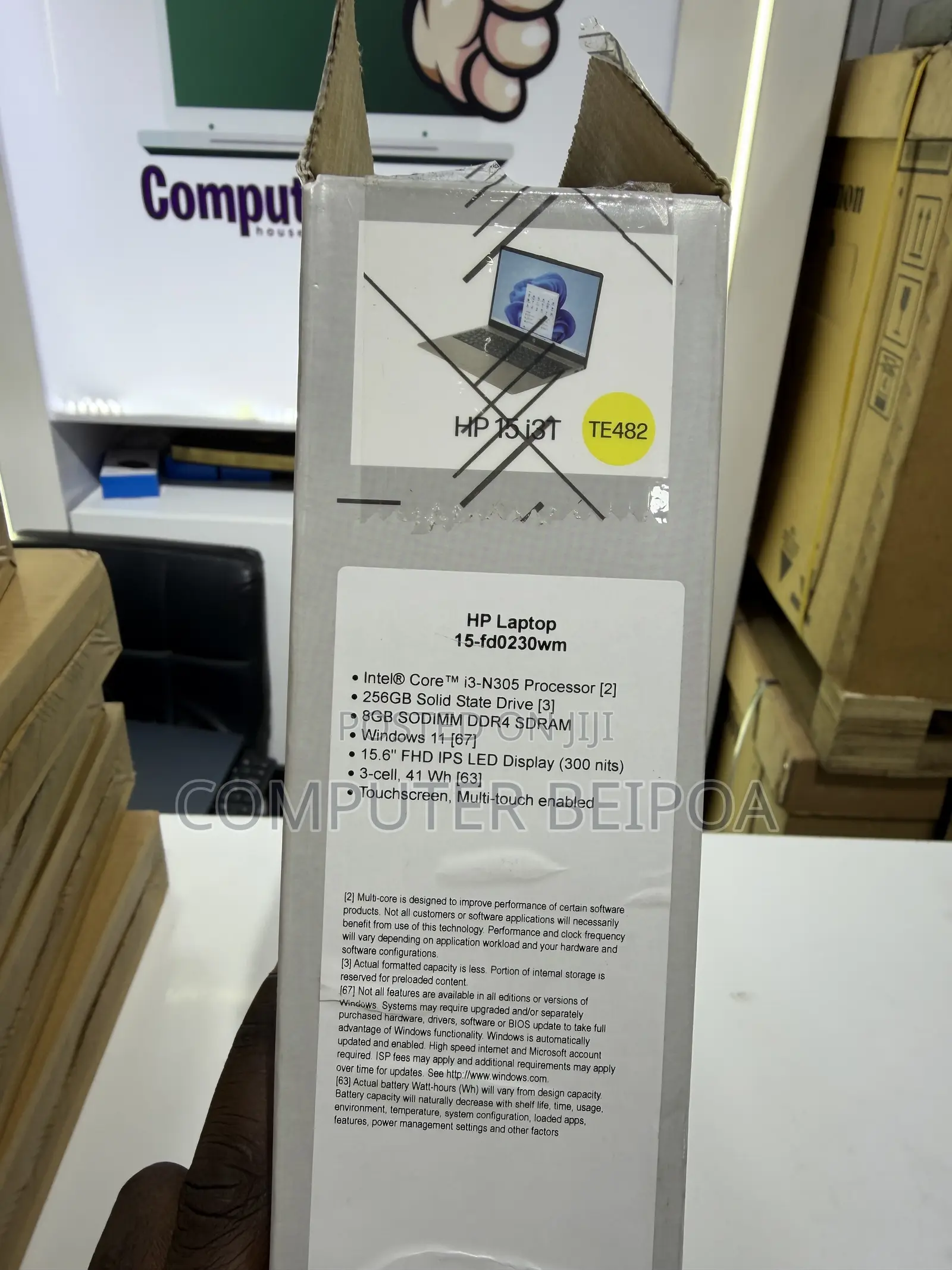 New Laptop HP 15 8GB Intel Core i3 SSD 256GB