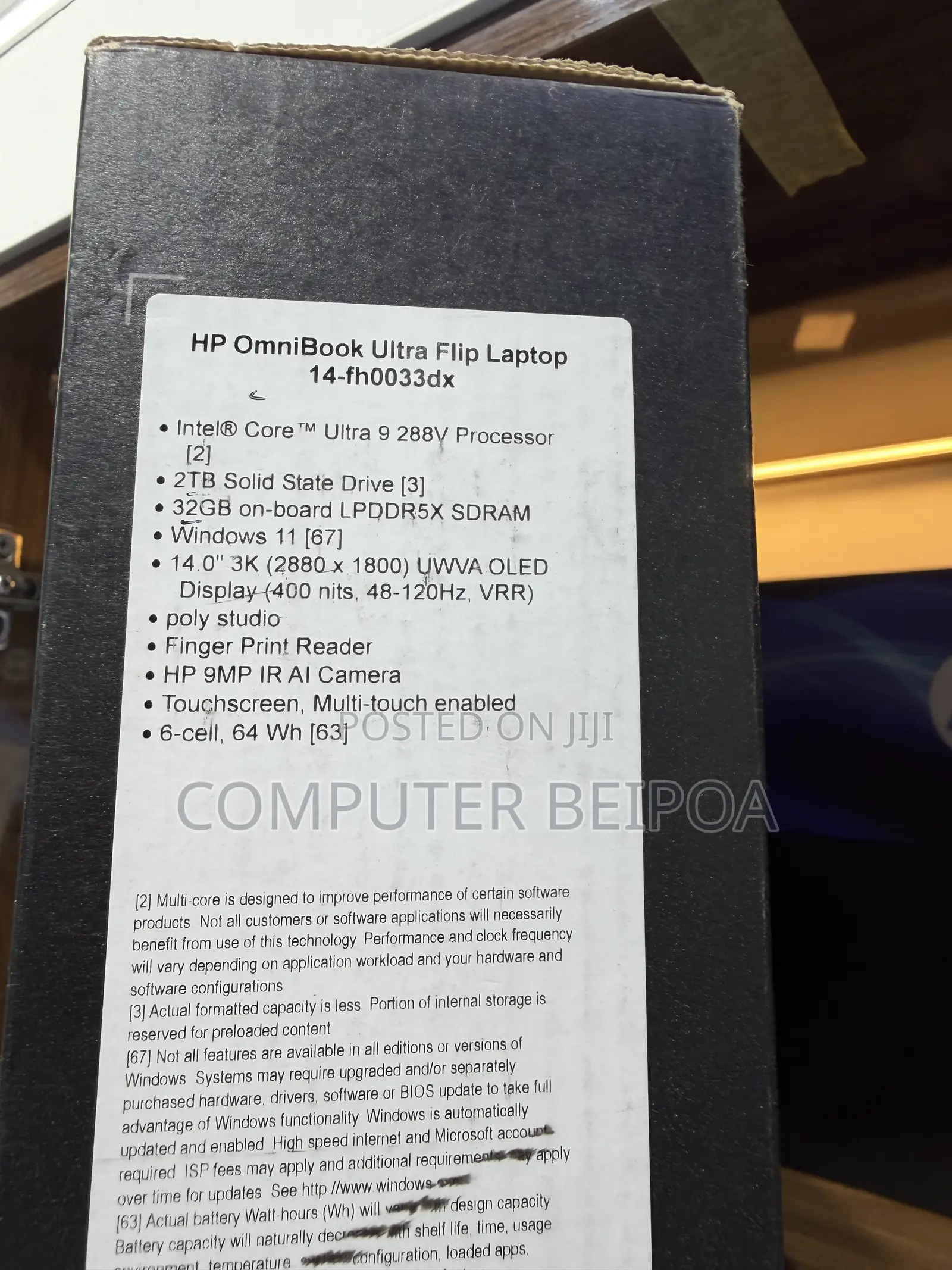 New Laptop HP OmniBook Ultra Flip 14" 32GB Intel Core Ultra 9 SSD 2T