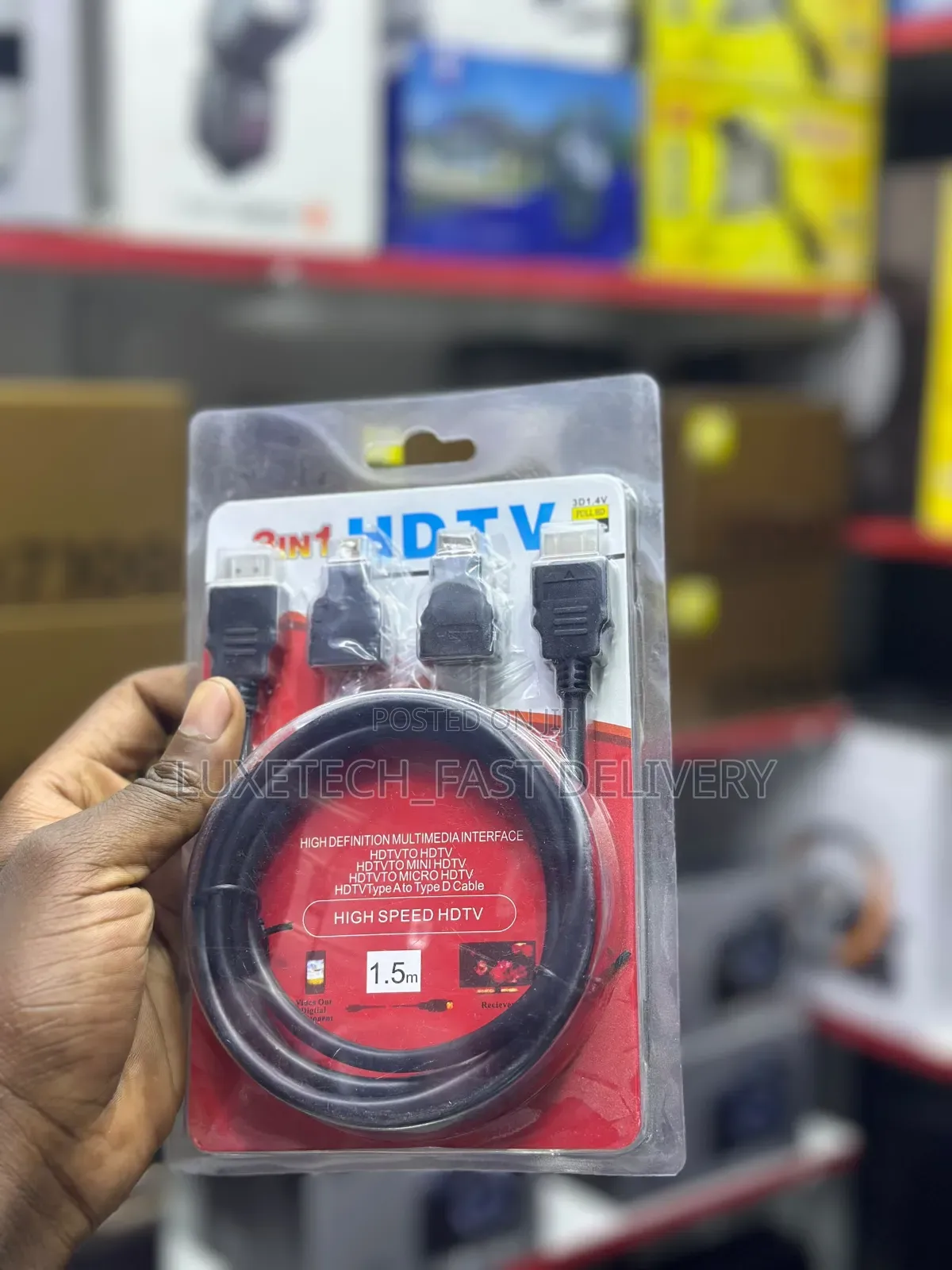 3-in-1 High-speed Hdmi Cable 1.5 Meters