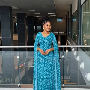 Floral Ankara-Style Dress
