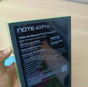 New Infinix Note 40 Pro 5G 256 GB Black