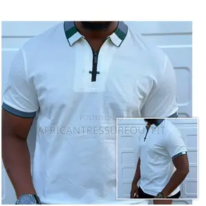 Avogan Men Slim Fit Polos Tshirts Crafted Short Quarter Zip Plackets