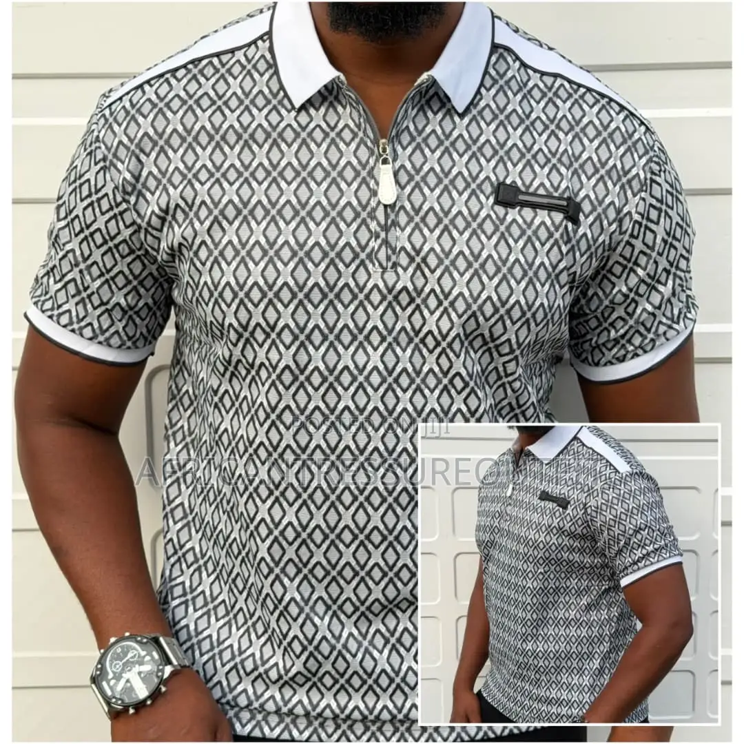 Avogan Men Slim Fit Polos Tshirts Crafted Short Quarter Zip Plackets