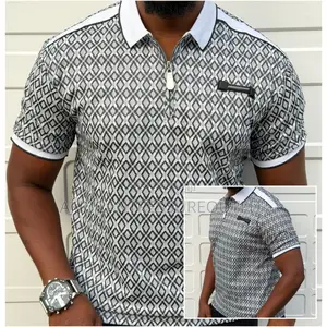 Avogan Men Slim Fit Polos Tshirts Crafted Short Quarter Zip Plackets