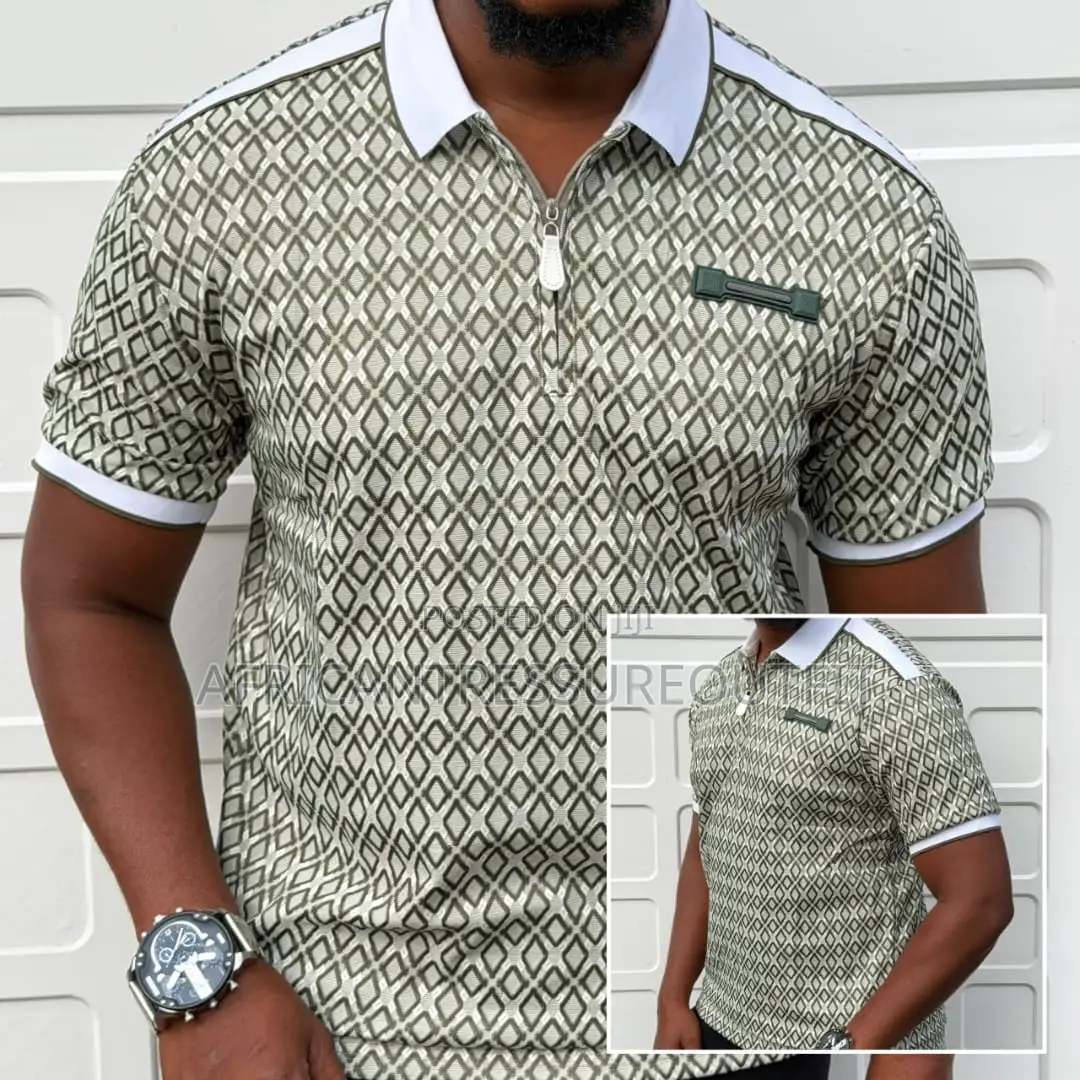 Avogan Men Slim Fit Polos Tshirts Crafted Short Quarter Zip Plackets