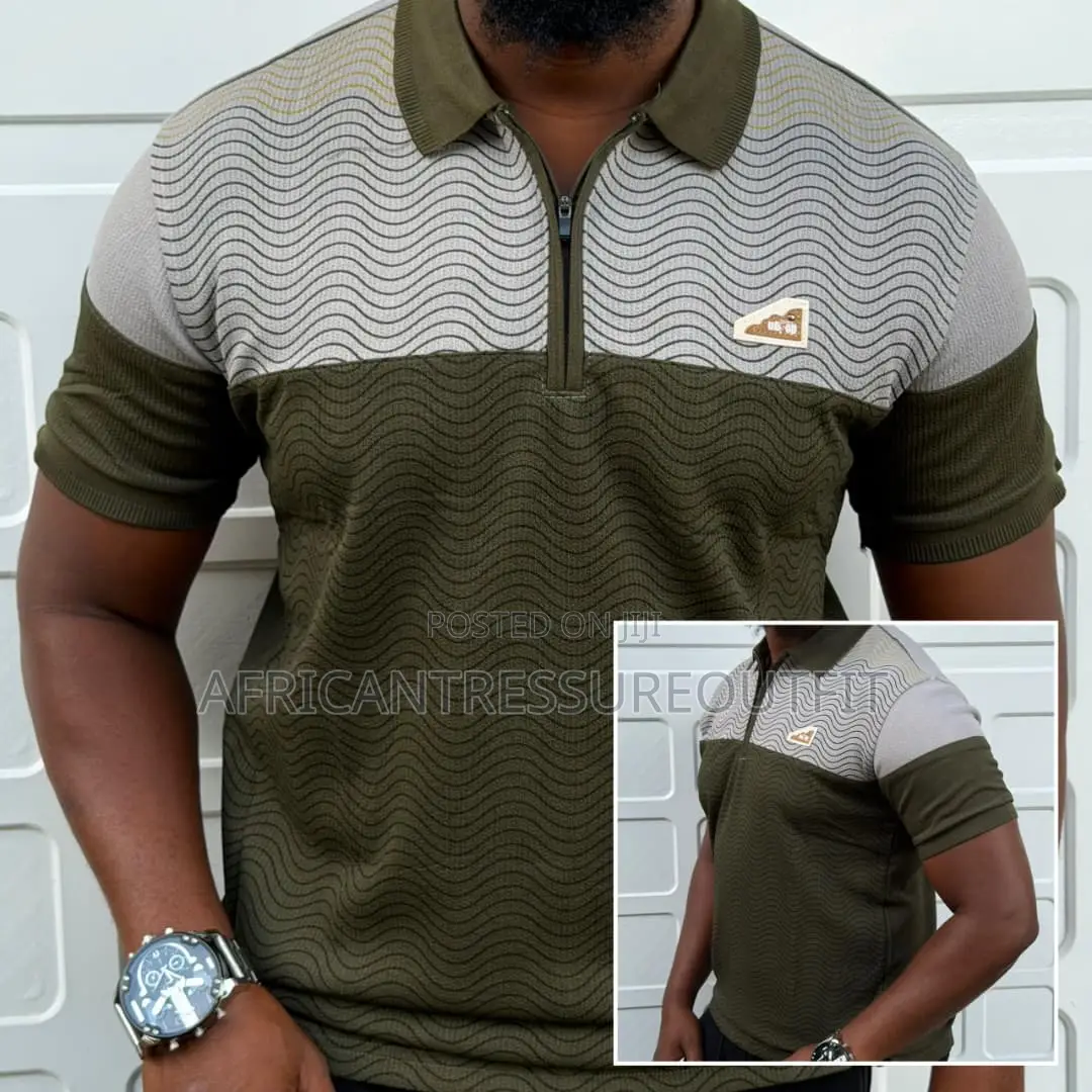 Avogan Men Slim Fit Polos Tshirts Crafted Short Quarter Zip Plackets