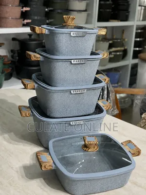 5pcs Uakeen Non-Stick Cookware Set - 4