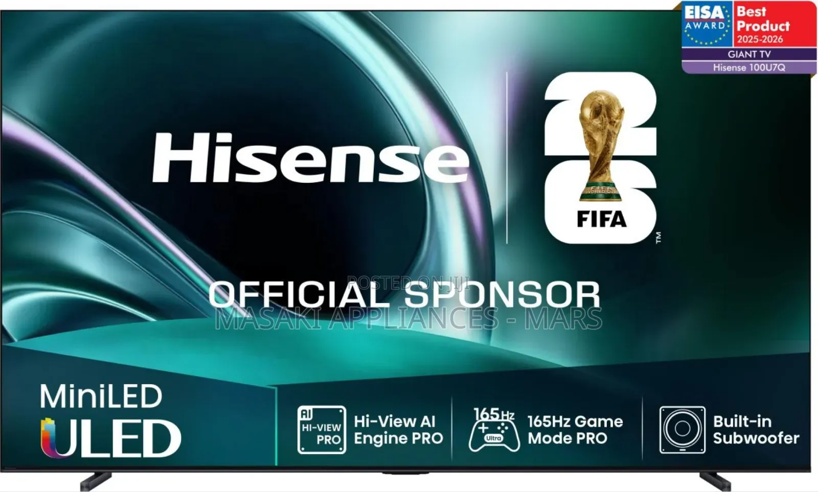 New!Hisense 100u7q Pro| 100′′ Mini-Led 165hz VRR Uled Gaming Tv