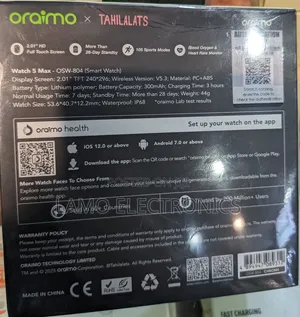 Oraimo Watch 5 Max Osw-804 Smart Watch