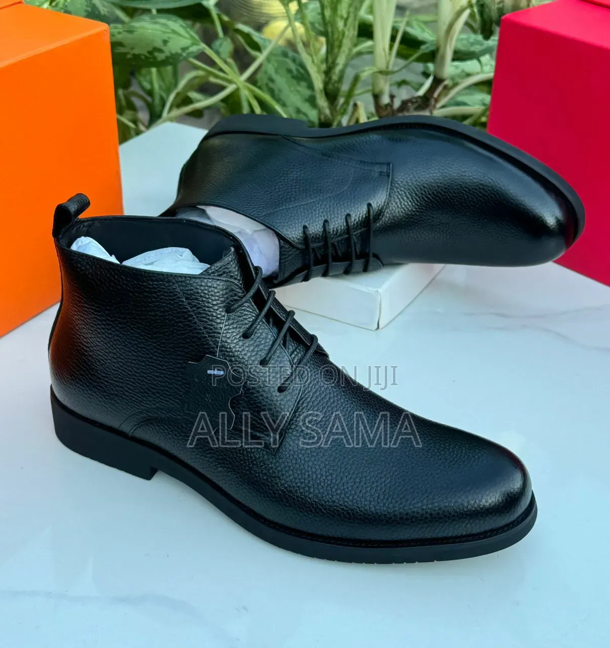 Men's Boots Travolta Full Black Material Heavy