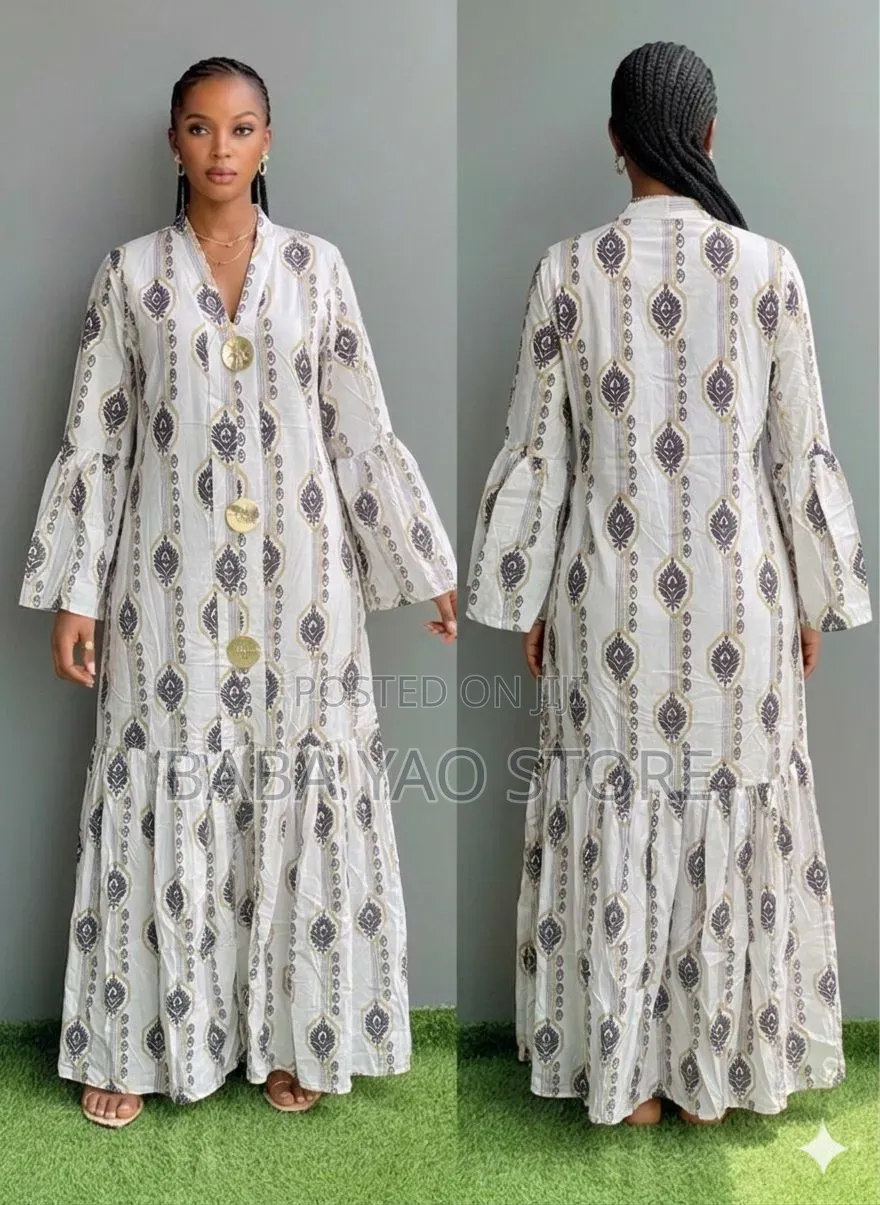 Women's Clothes Long-Sleeved High-Waist Big Swing Dresses