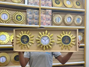 3-in-1 Wall Clock and Mirror Set 1 Clock and 2 Decorative Mirrors.