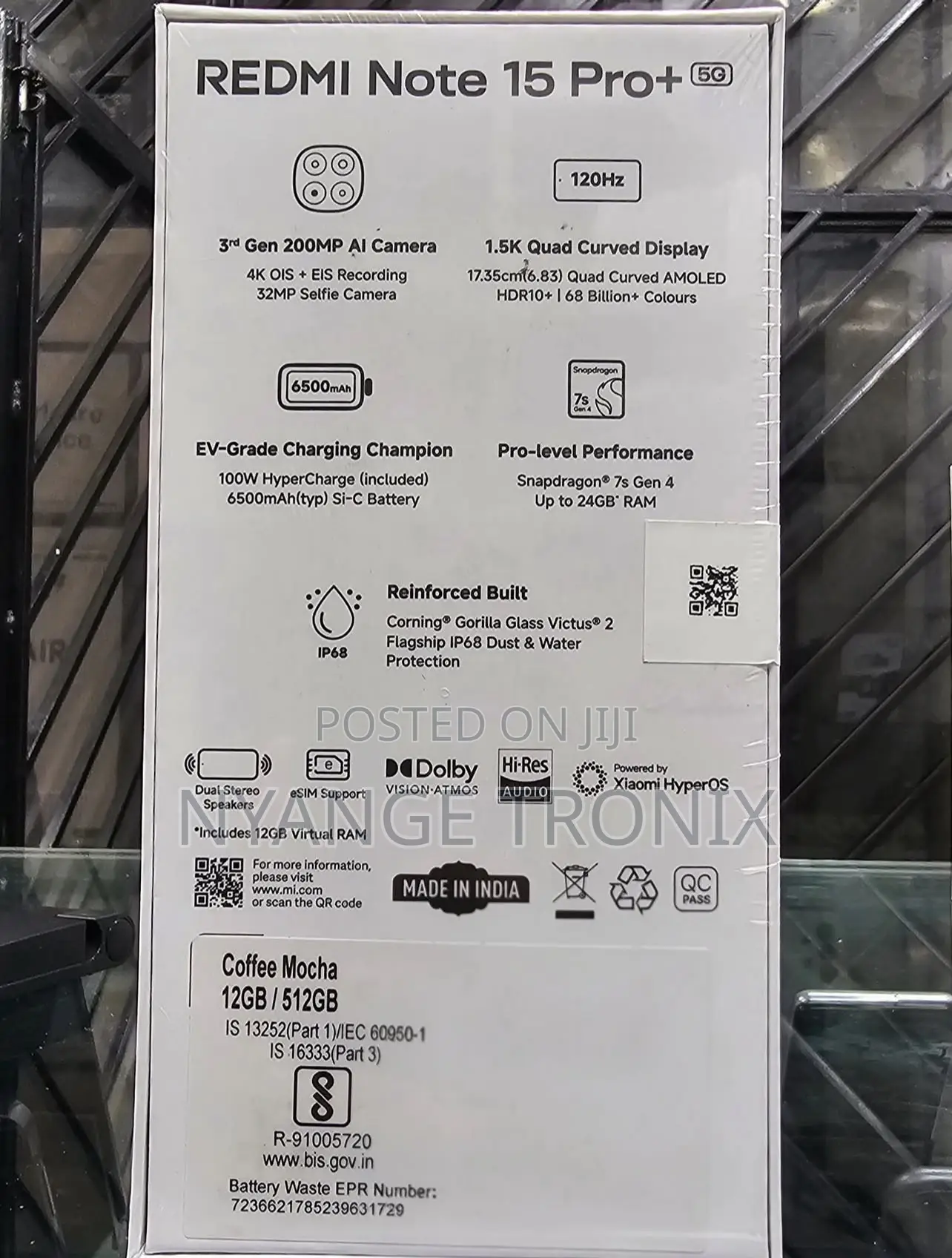 New Xiaomi Redmi Note 15 Pro+ 512 GB Black