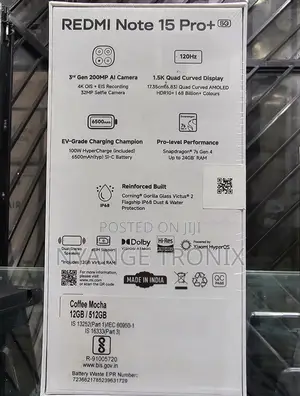 New Xiaomi Redmi Note 15 Pro+ 512 GB Black