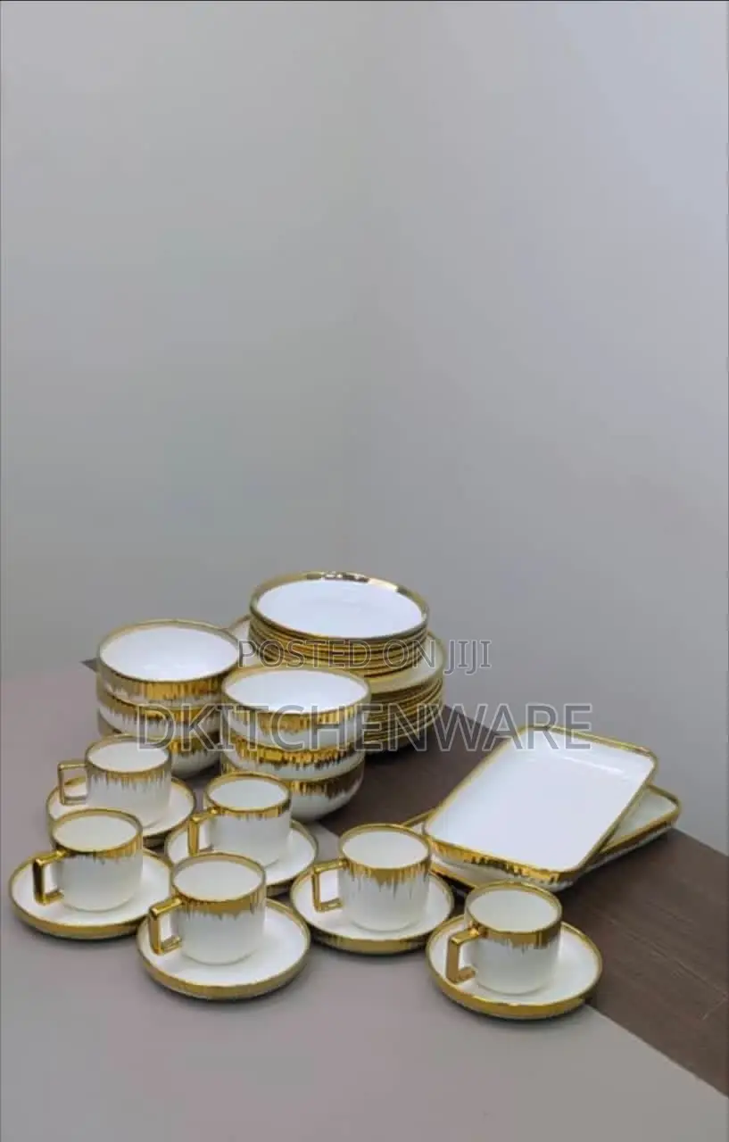 Dinner Set 32pc Gold