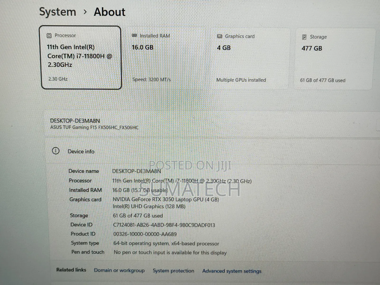 Laptop Asus TUF Gaming A15 16GB Nvidia SSD 512GB