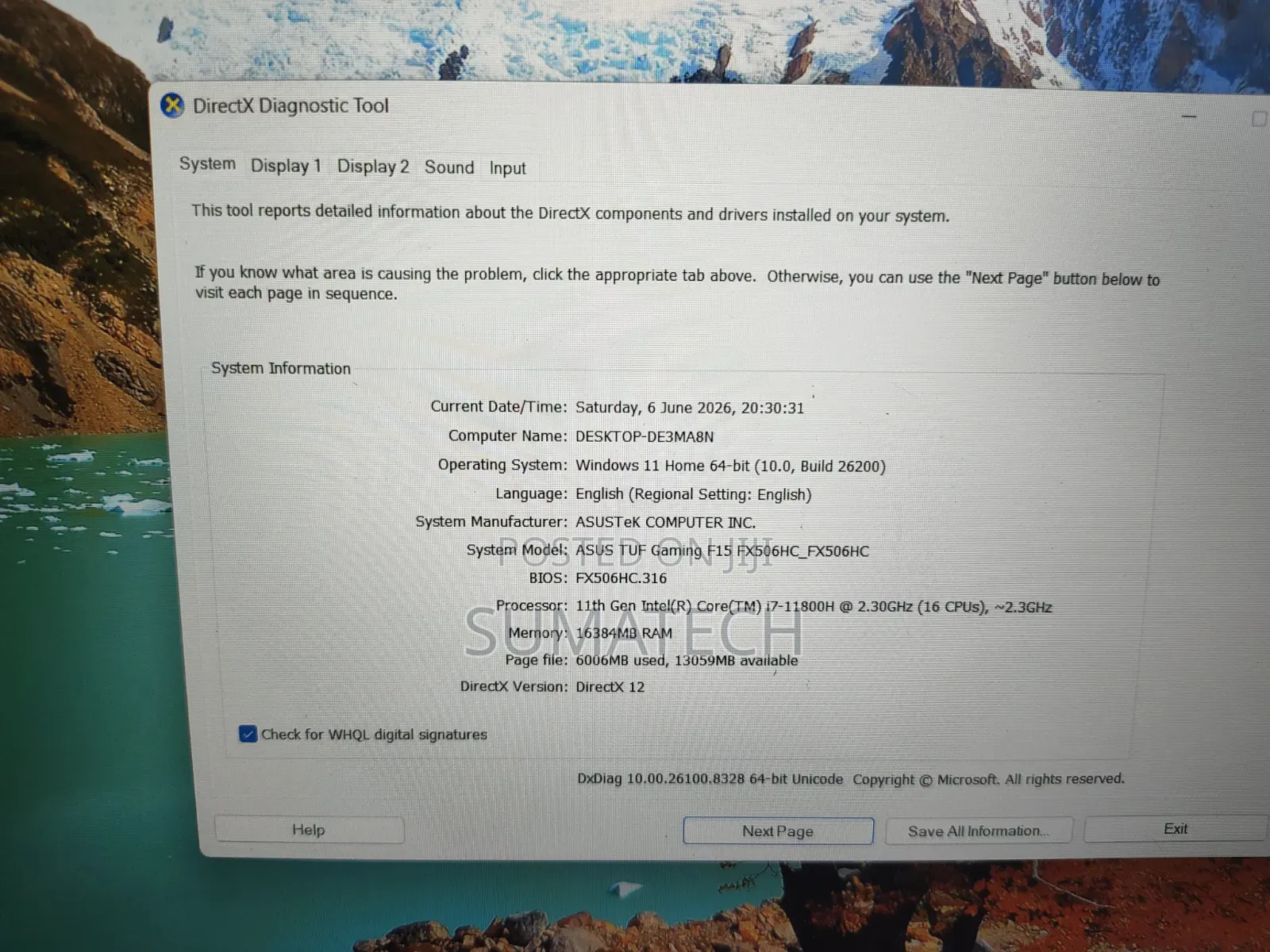 Laptop Asus TUF Gaming A15 16GB Nvidia SSD 512GB