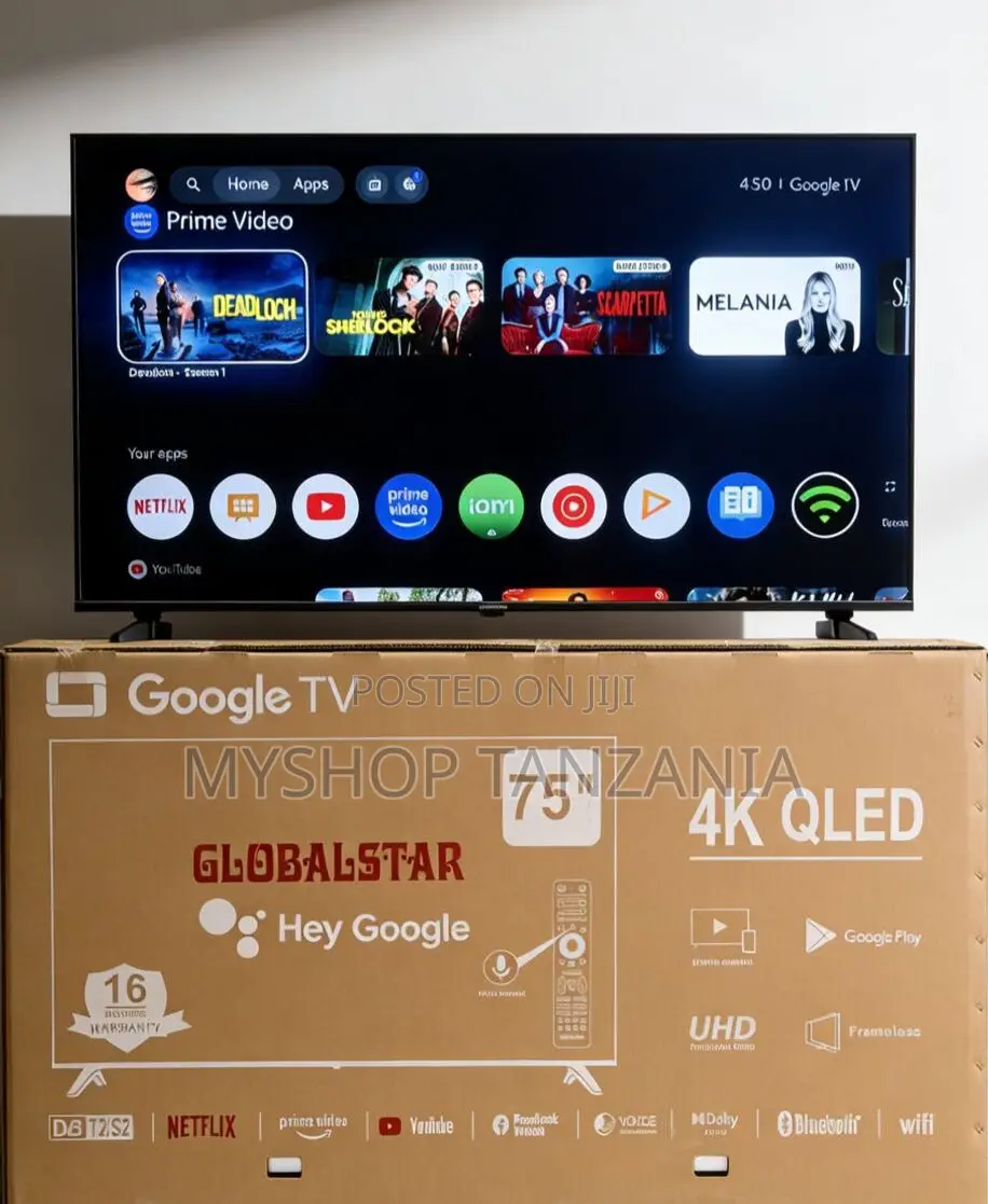 Globalstar 75-Inch " Google Tv Qled Ci Interface T2/S2