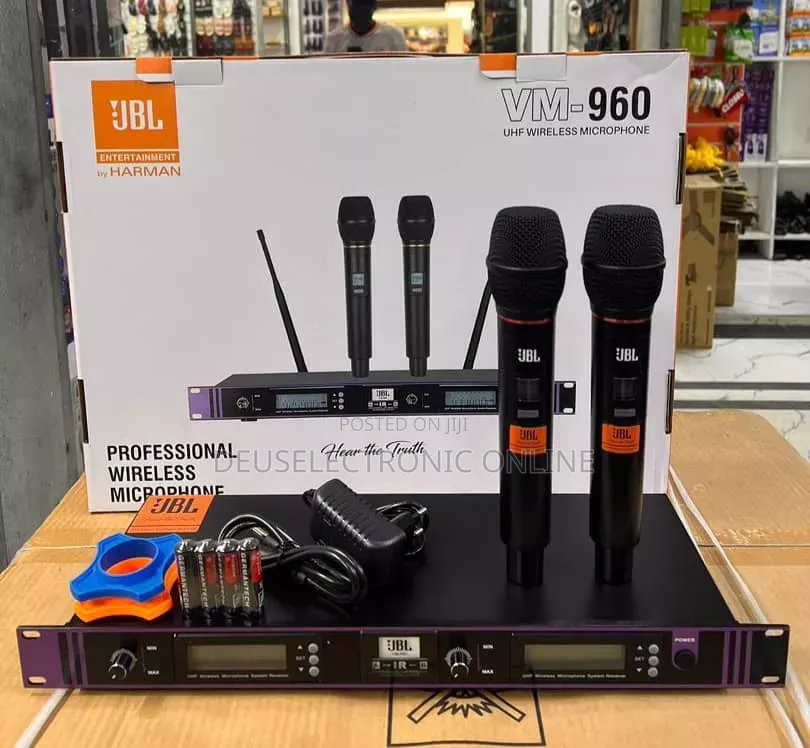 JBL Vm-960 Wireless Microphone 70-100 Metres 480,000/=