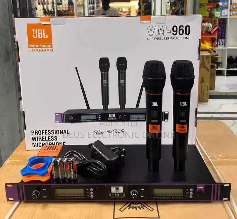 JBL Vm-960 Wireless Microphone 70-100 Metres 480,000/=