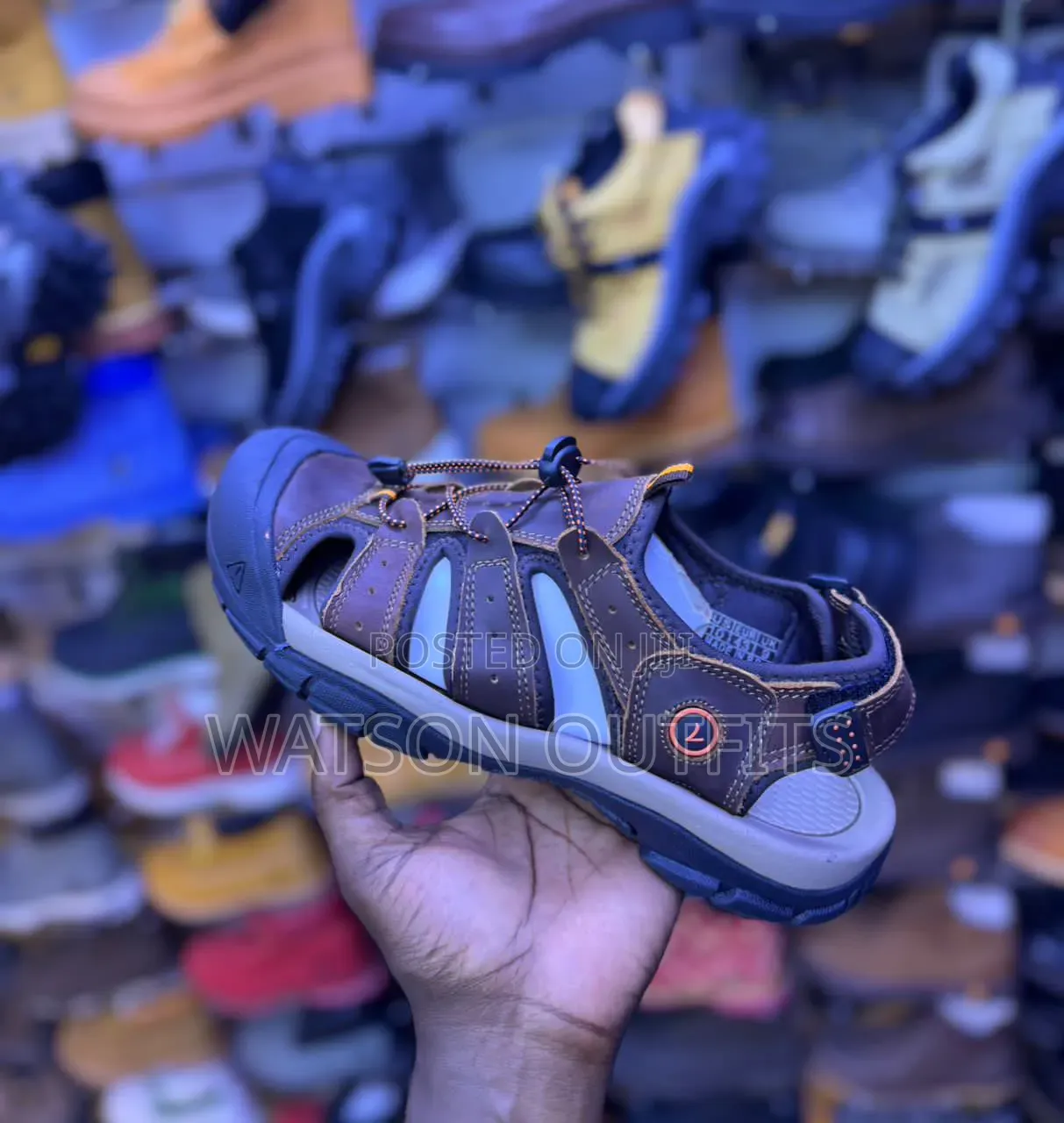 Cakki Brand Men's Leather Sandals Materials Classic