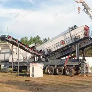 Mobile Wheeled Impact Crushing Plant With Vibrating Screen