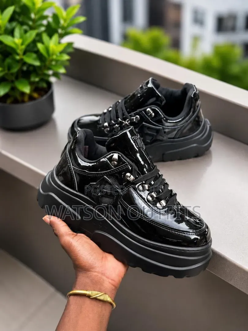 Naked Wolfe Brand 2 Colours Black and White Men's Leather Sneakers