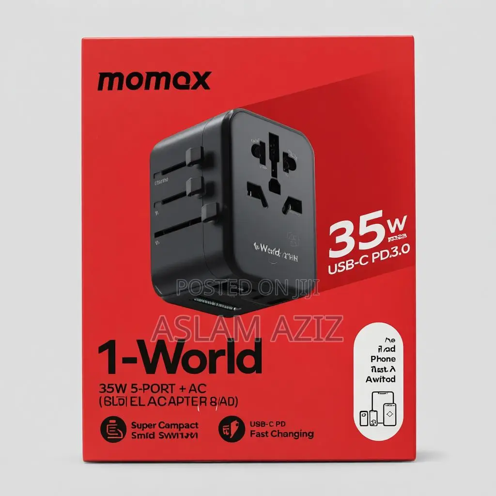 Travel Adapter By Momax 35w Gan