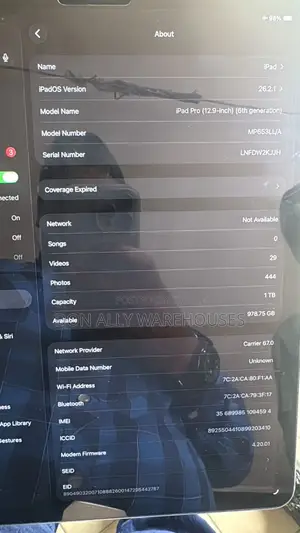 Apple iPad Pro 12.9 (2022) 1 TB Silver