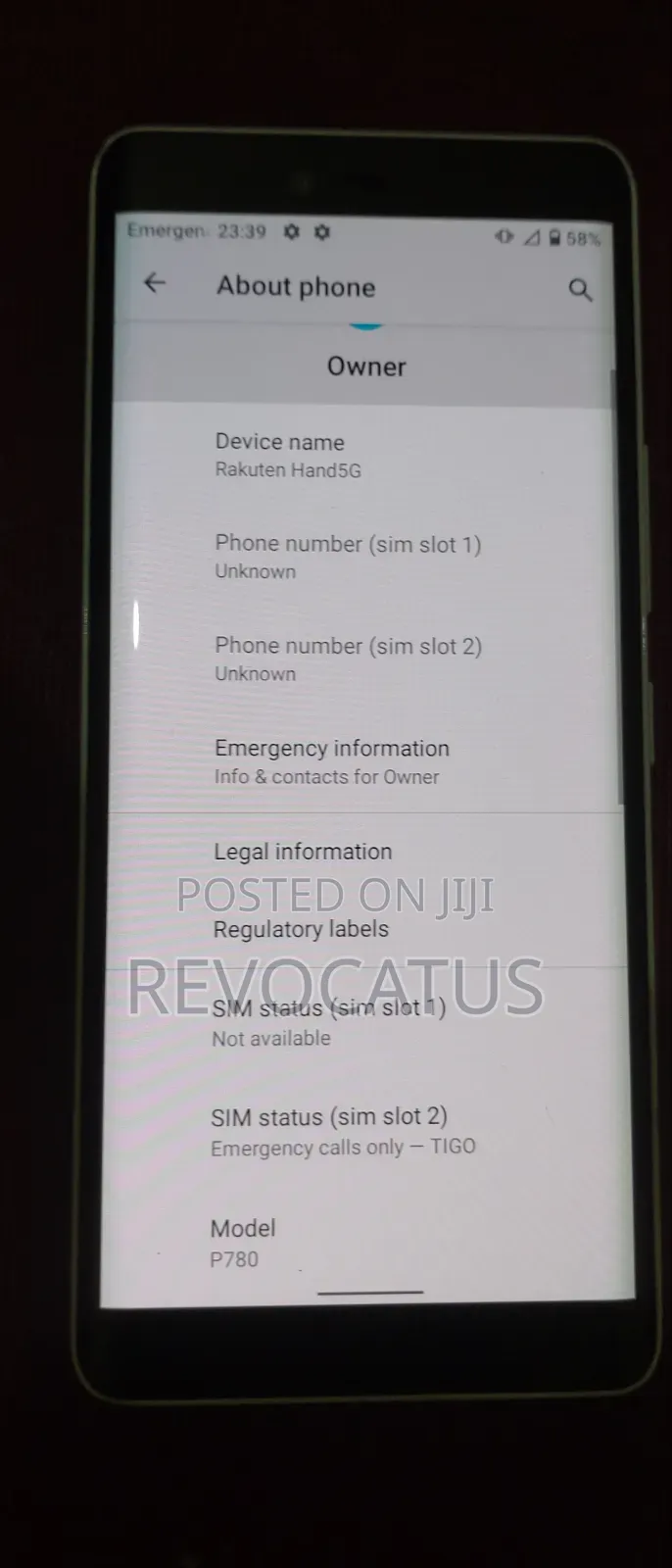 Rakuten Hand 5G 128 GB White