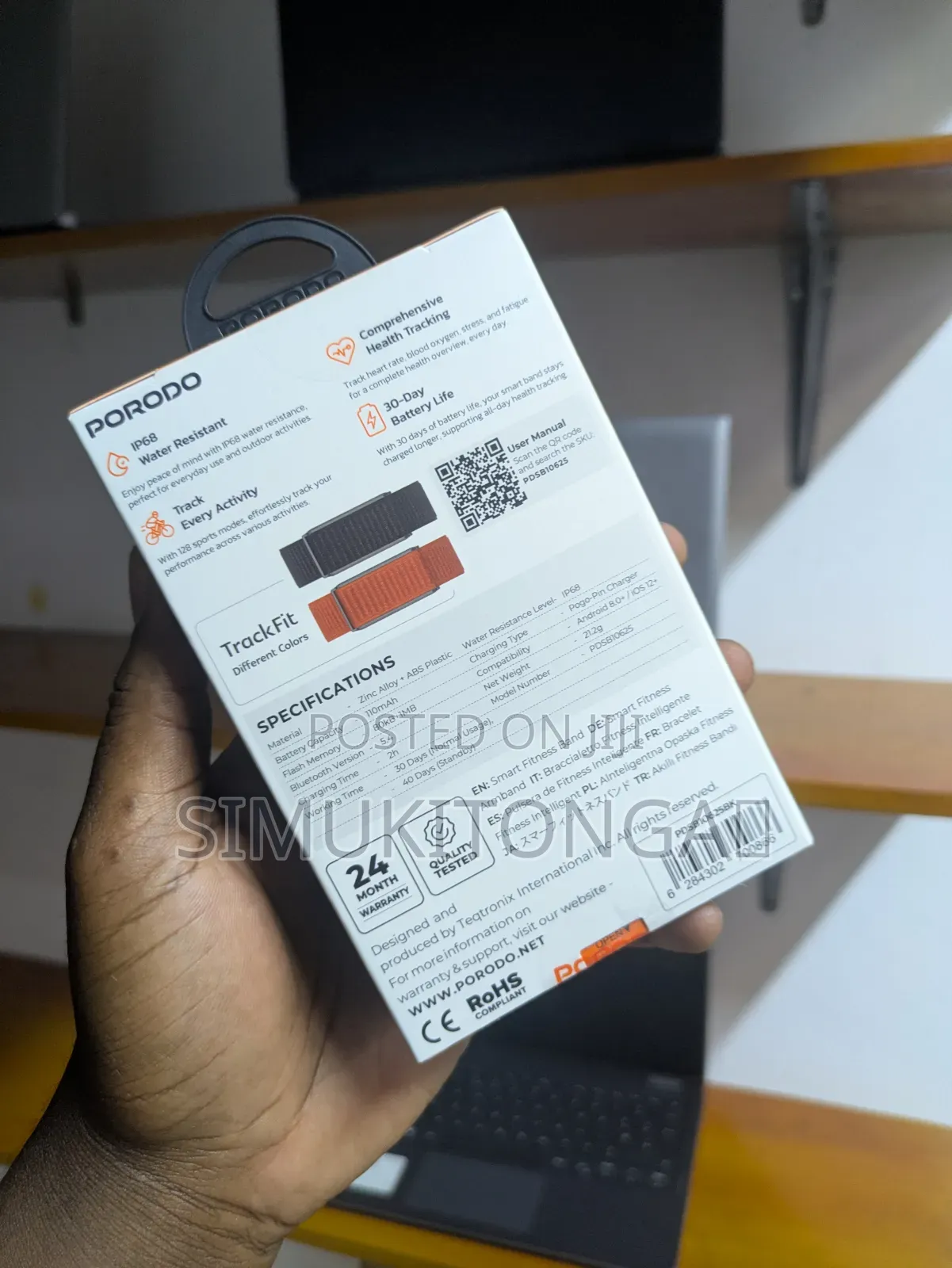 Porodo Track Fit Smart Fitness Band