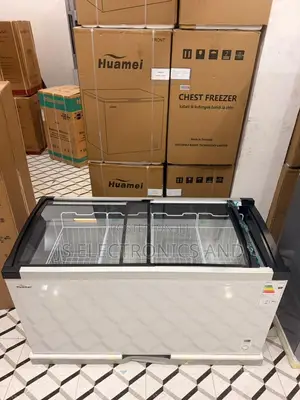 Huamei Showcase Freezer 390 Liter Two Sliding Door