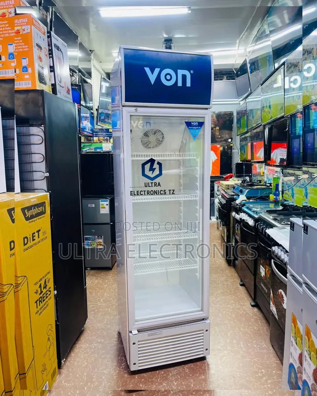 Von Show Case Fridge/ Beverage Cooler With 237 Litres